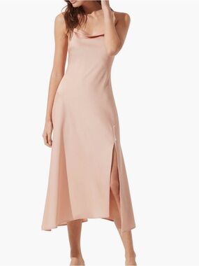 ASTR Blush Pink/Coral Midi Slip Dress Skirt